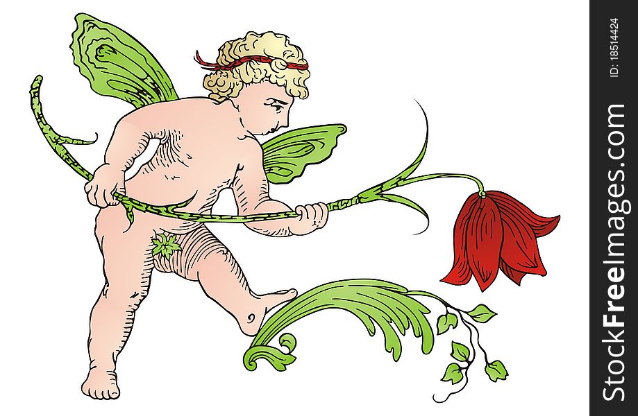 Vector illustration of Fairy Elf