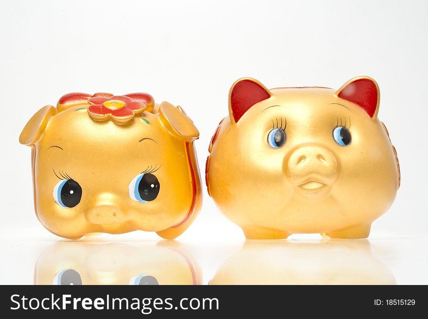 Saving bank piggy in Chinese style