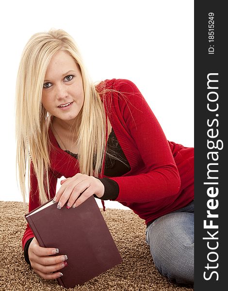 Woman On Side Holding Book
