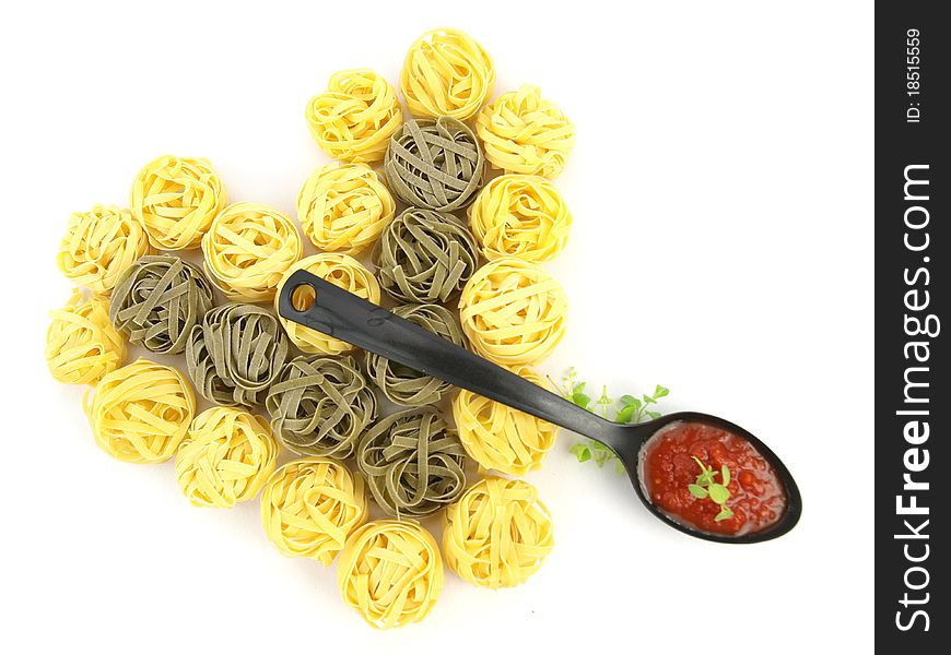 Heart of pasta tagliatelle