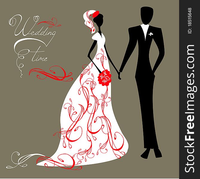 Wedding background. Universal template for greeting card, web page, background