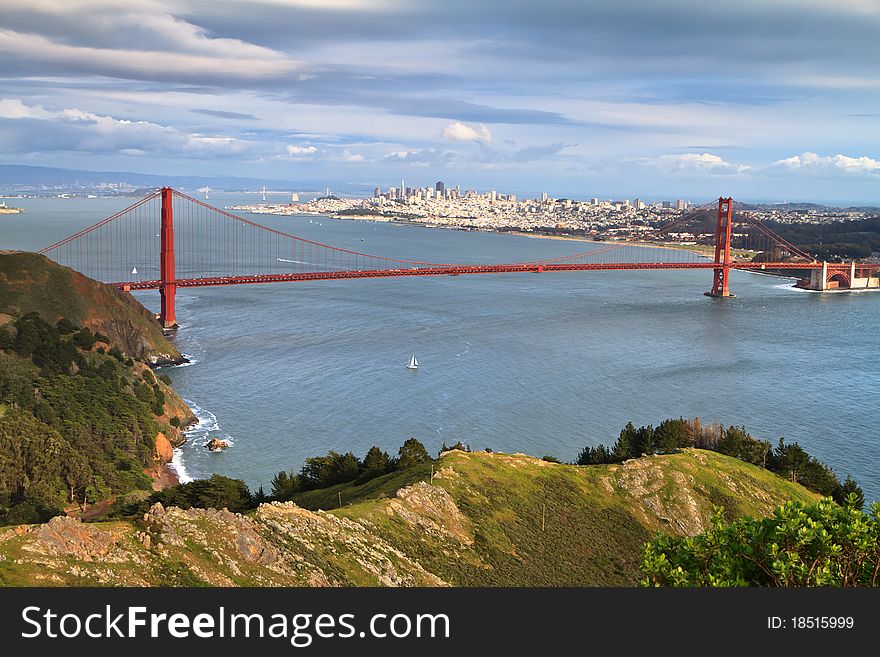 Golden Gate and San Francisco city view