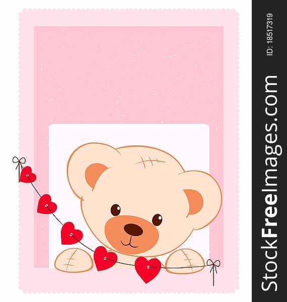 A illustration cute teddy bear. A illustration cute teddy bear