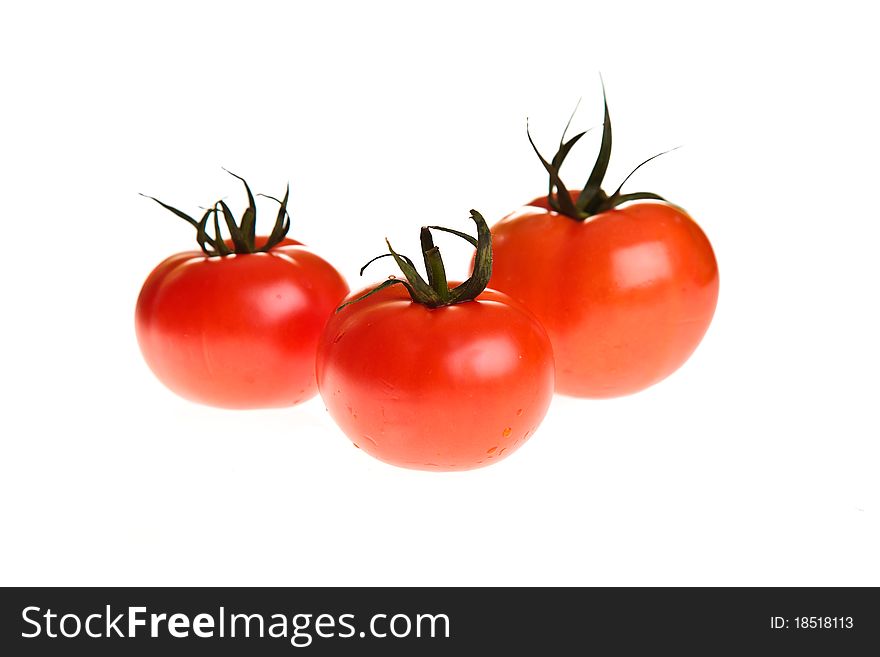 Tomatoes isolated on white background