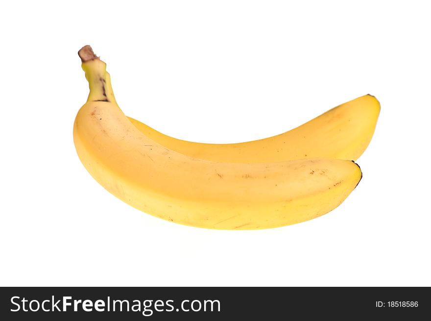 Banana on white isolated background