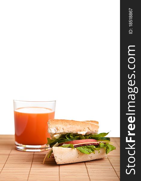 Different sandwiches with vegetables and cheese isolated