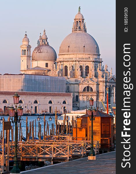 Santa Maria Della Salute Church at Grand canal Venice vertical