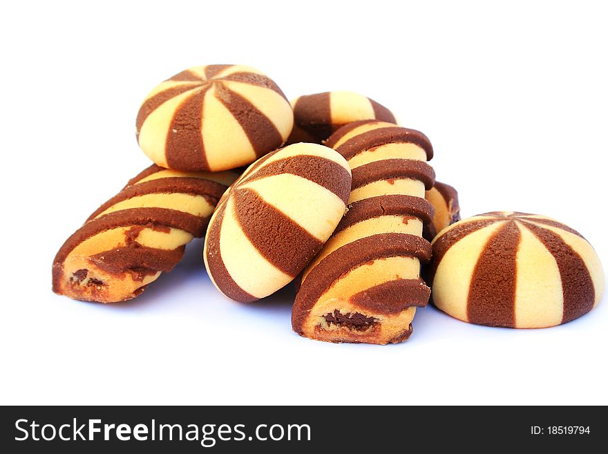 Cookies isolated on white background.