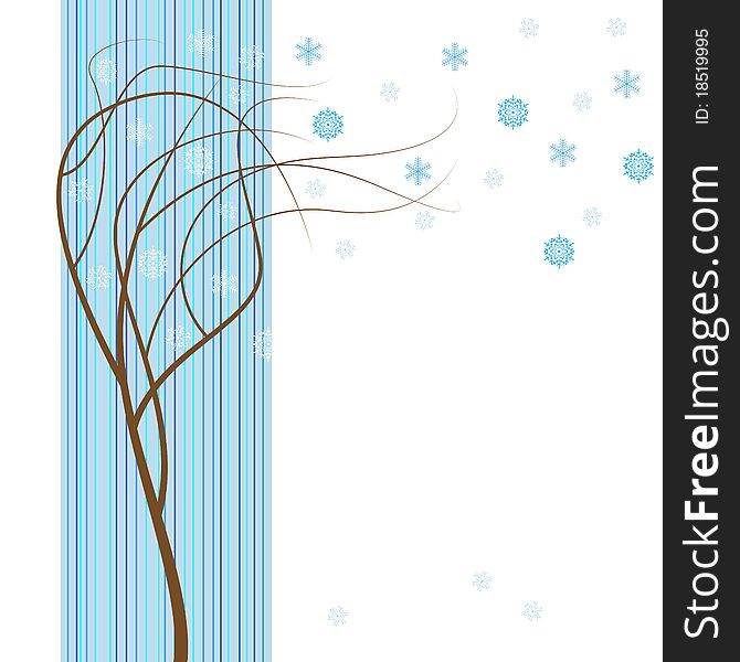 Abstract winter wind tree design. Abstract winter wind tree design.