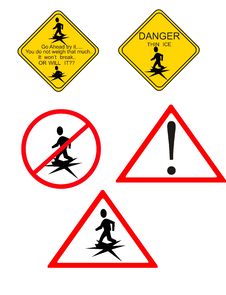 Danger.. Thin Ice.. Royalty Free Stock Image Danger.. Thin Ice.. Royalty Free Stock Image