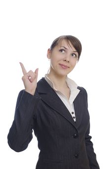 Business Woman Showing Something Royalty Free Stock Image Business Woman Showing Something Royalty Free Stock Image