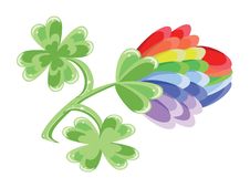 Rainbow Clover Royalty Free Stock Photo