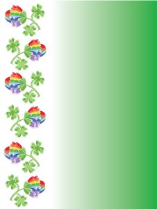 Background With Clover Stock Photo