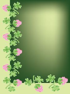 Background With Clover Royalty Free Stock Photos