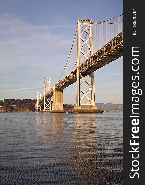 View of Bay Bridge and Treasure Island in the San Francisco Bay. View of Bay Bridge and Treasure Island in the San Francisco Bay.