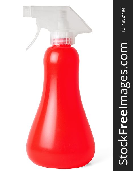 Red spray bottle