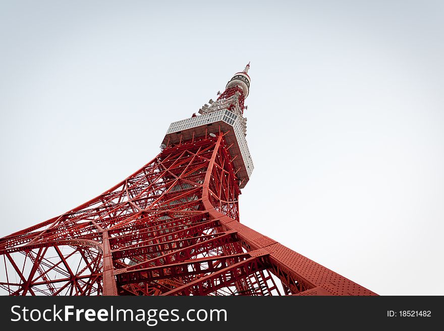 The red and white iconic landmark of Tokyo, Japan. The red and white iconic landmark of Tokyo, Japan.