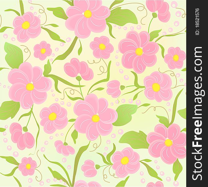 Cute Floral Seamless Background