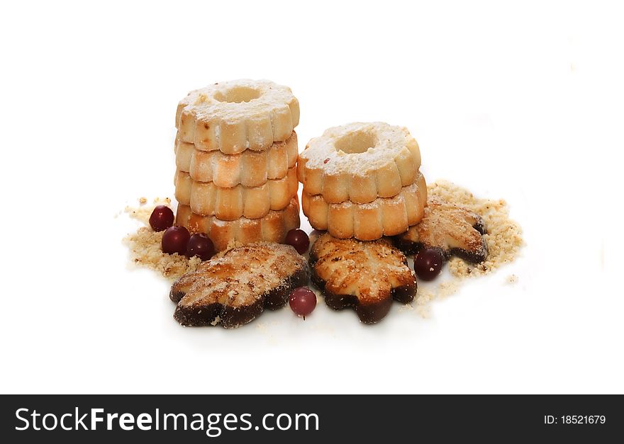 Butter biscuits with  powdered sugar