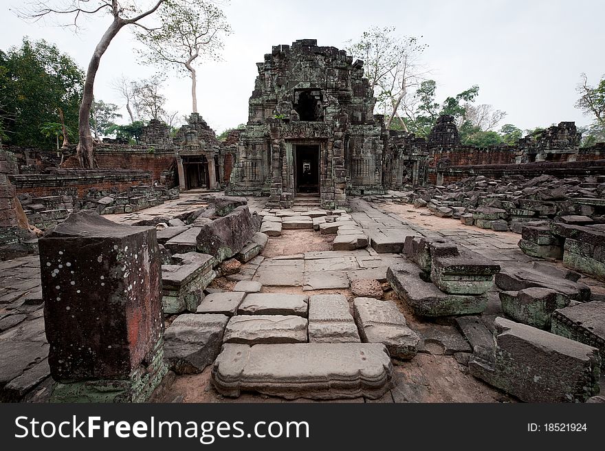 The ruins of Preah Khan temple stand silent in Angkor, Cambodia. The ruins of Preah Khan temple stand silent in Angkor, Cambodia.