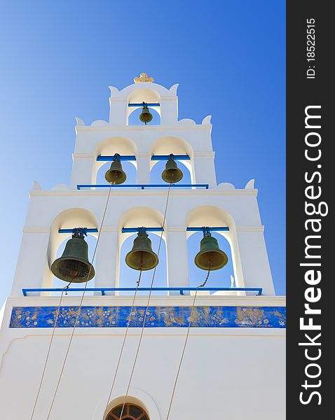 Santorini belltower (Oia), Greece - religion background