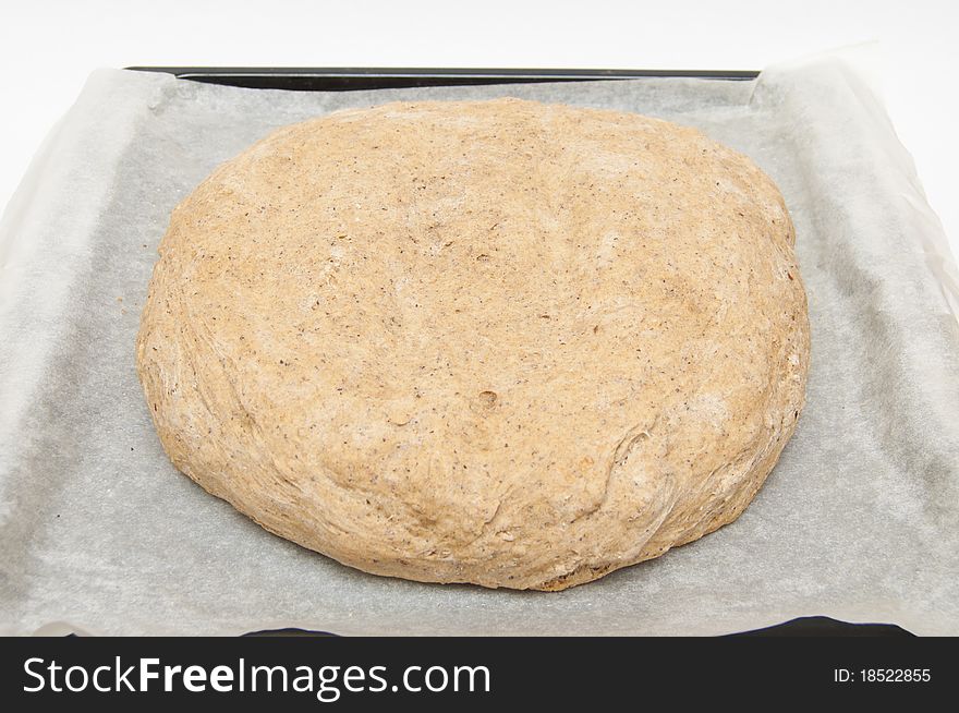 Home made fresh bread in salver. Home made fresh bread in salver