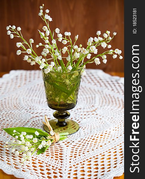 Lily of the valley in a glass