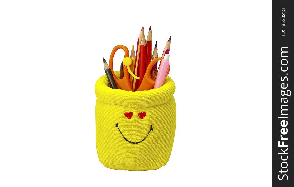 The pencil in Yellow gift box
