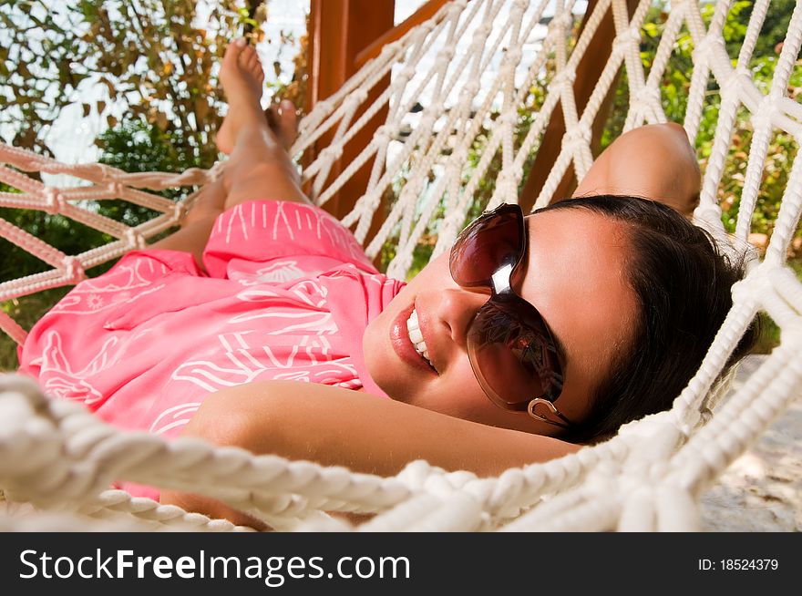 Young Woman In Hammock