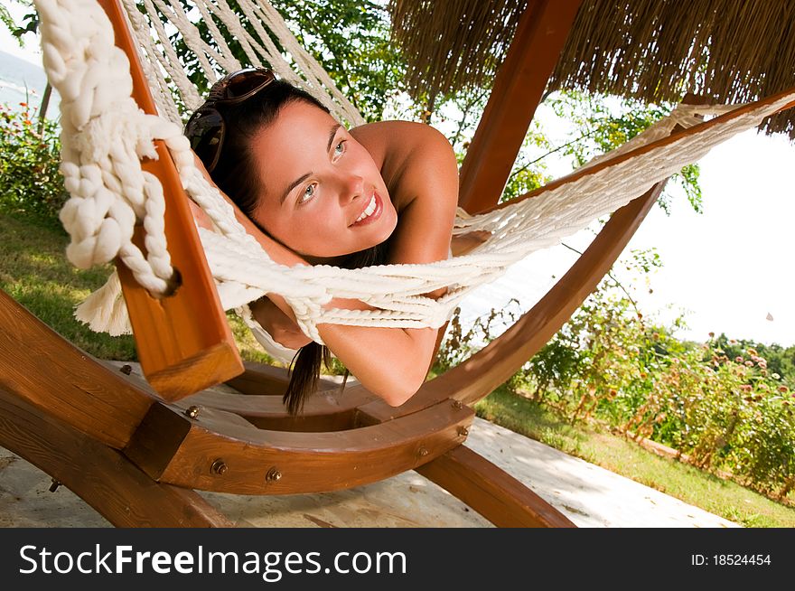 Young Woman In Hammock