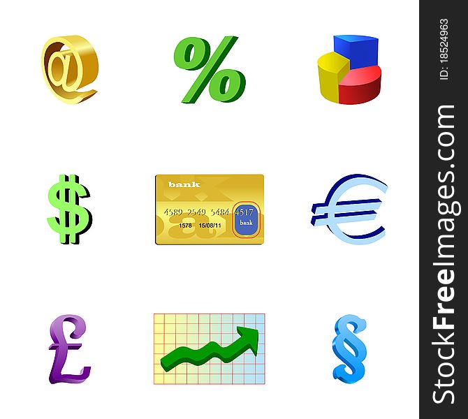 Set of vector bank objects. Set of vector bank objects