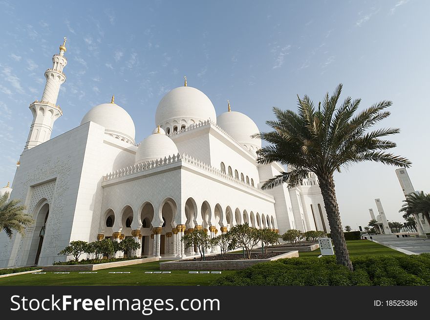 Grand Mosque in Abu Dhabi in UAE.