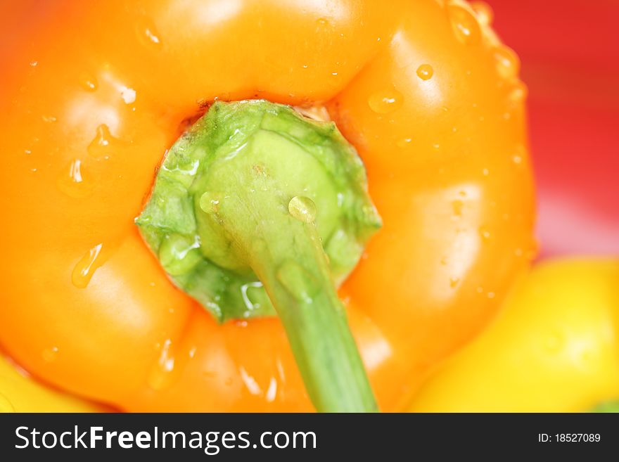 Close up of  orange pepper