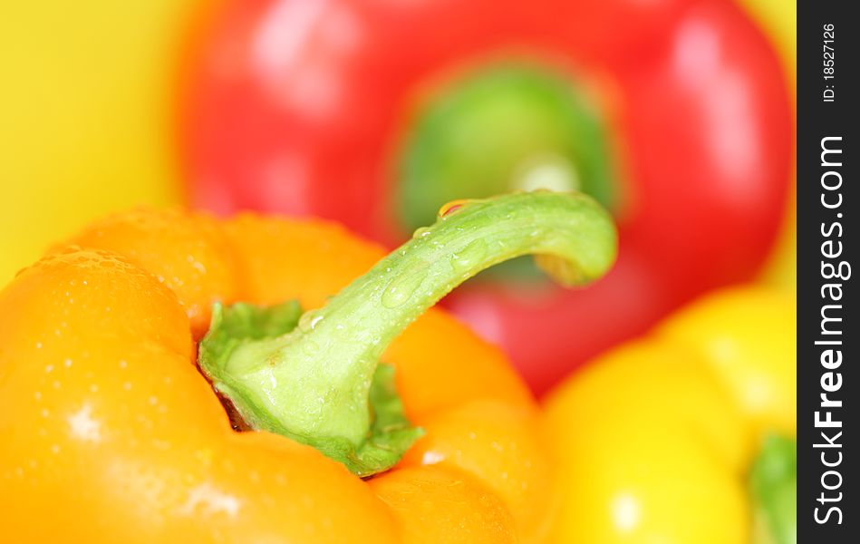 Close up of orange pepper