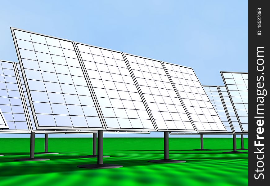 Solar panels on the skyline