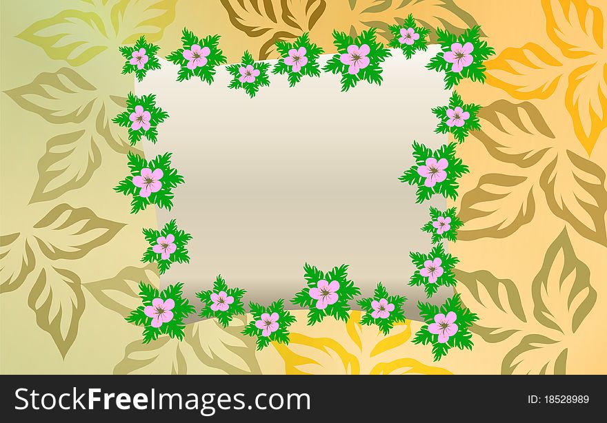 Colorful flower banner.Vector illustration.