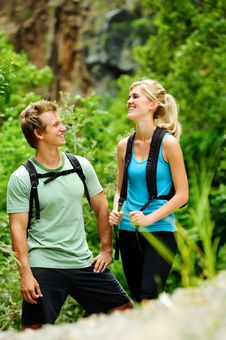 Happy Outdoor Couple Royalty Free Stock Photography Happy Outdoor Couple Royalty Free Stock Photography