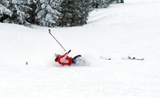 Falling Skier Stock Photo