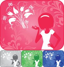 Girl On The Card Royalty Free Stock Images Girl On The Card Royalty Free Stock Images