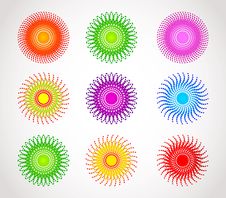 Set Of Abstract Color Sphere Stock Image Set Of Abstract Color Sphere Stock Image