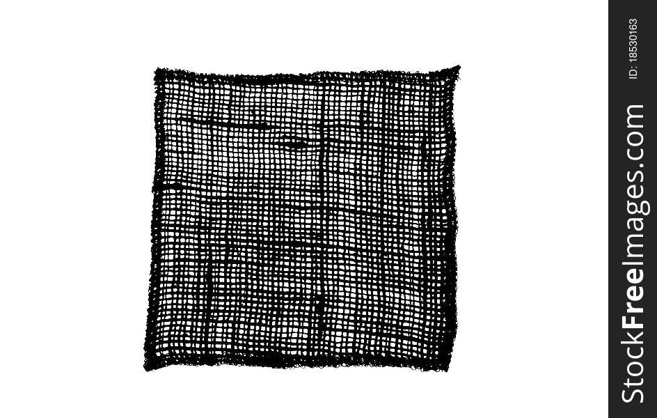 Abstract black mesh isolated on a white background (texture).