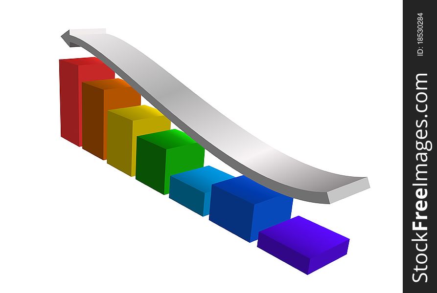 Business Graph with colored bars