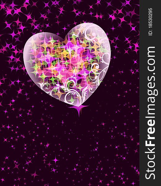 Beautiful heart, symbol of valentine's day,. Beautiful heart, symbol of valentine's day,