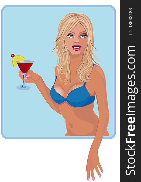 Girl With Cocktail