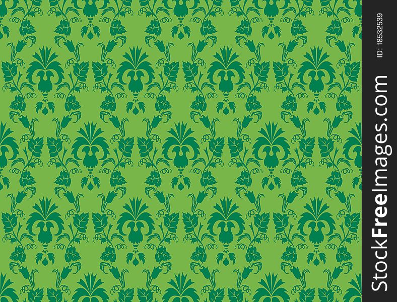 Green Floral Pattern