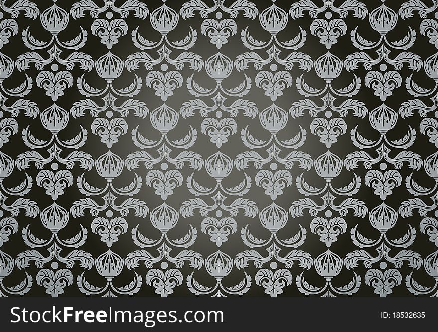 Background with ornament, Seamless patterns