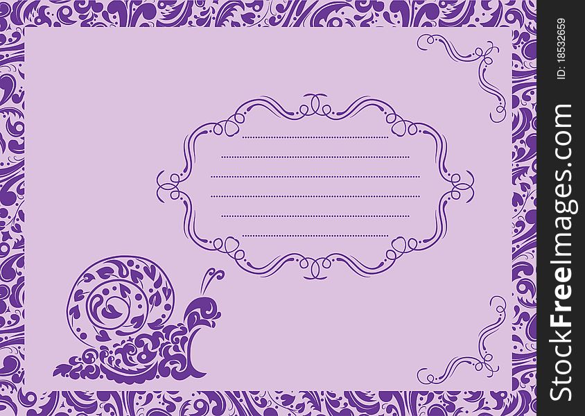 Banner And Floral Background