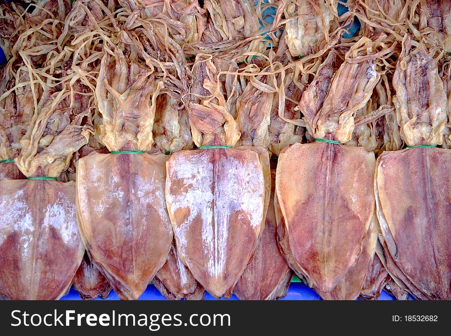 Dried squid is a dried, seasoned squid commonly found in coastal Asian countries, as well as Hawai'.