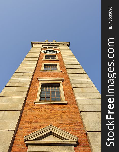 Clock tower in Tsim Sha Tsui, Hong Kong. It was erected in 1915 and was part of the Canton Railway Terminus. Clock tower in Tsim Sha Tsui, Hong Kong. It was erected in 1915 and was part of the Canton Railway Terminus