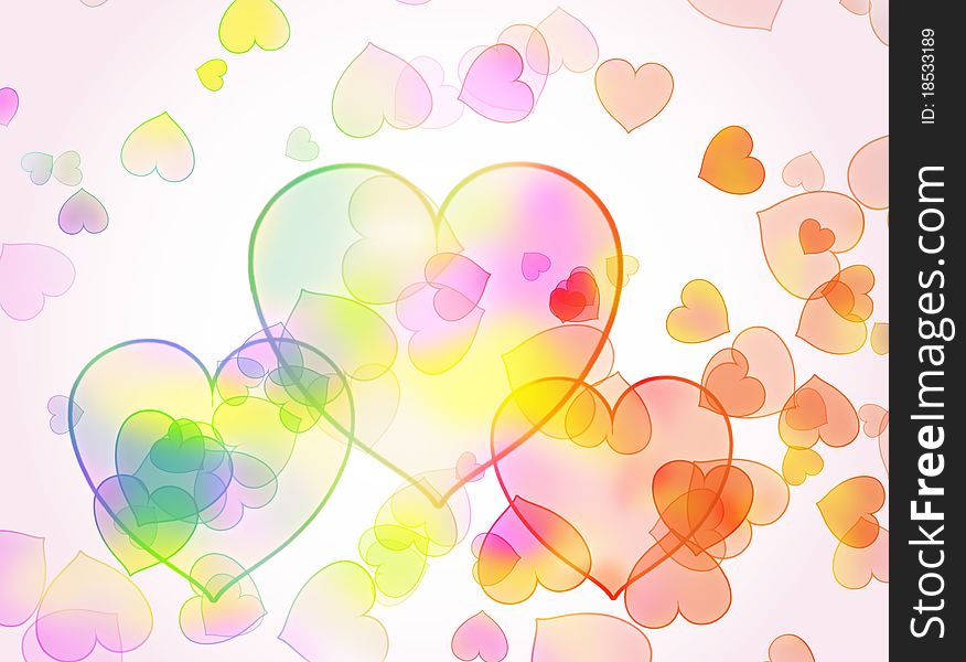 The abstract background from hearts.